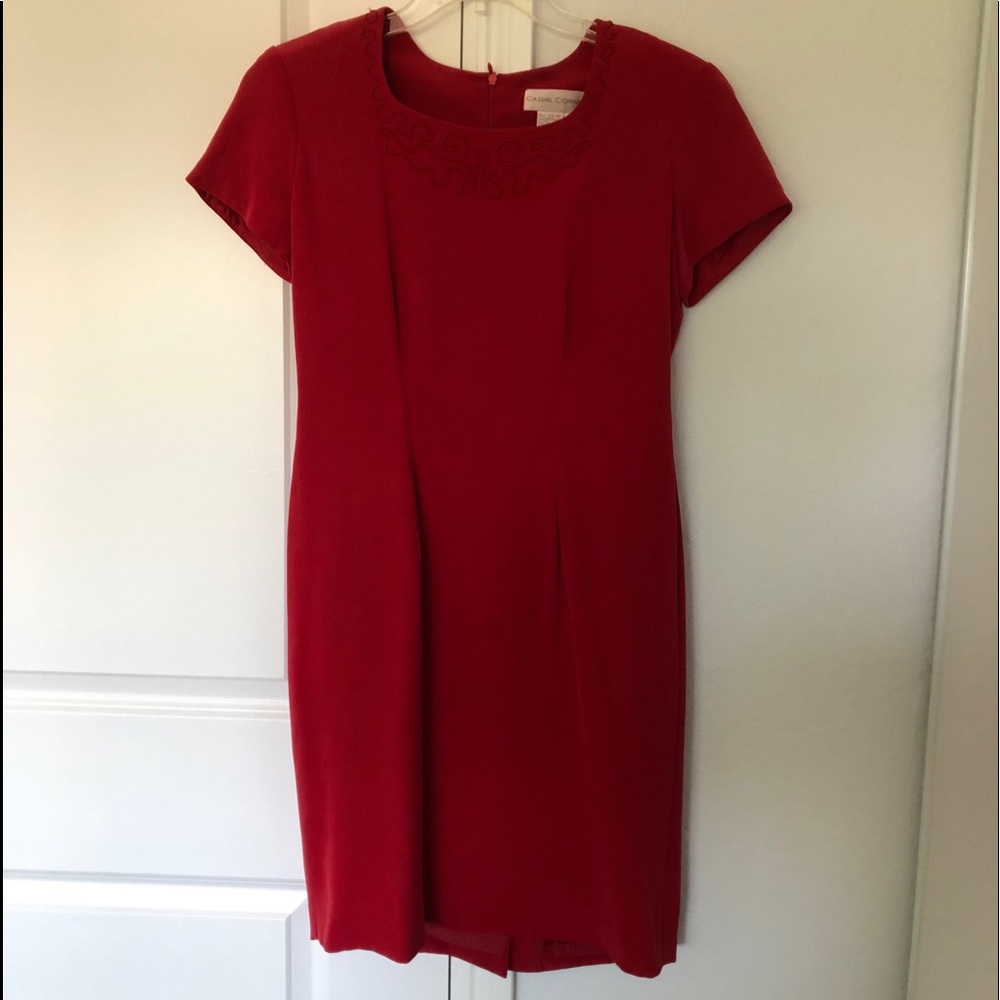 Gorgeous 100% silk red dress